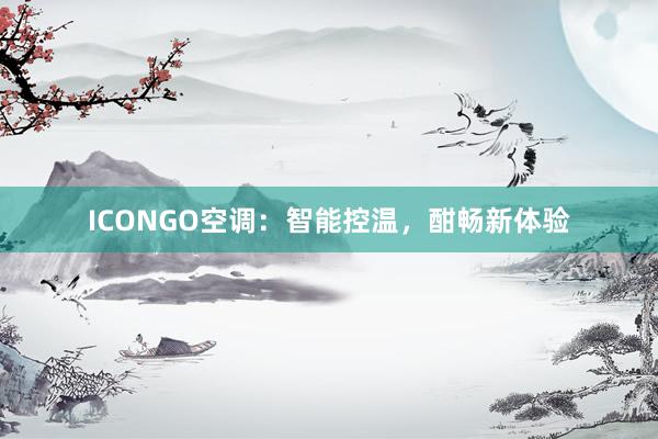 ICONGO空调：智能控温，酣畅新体验